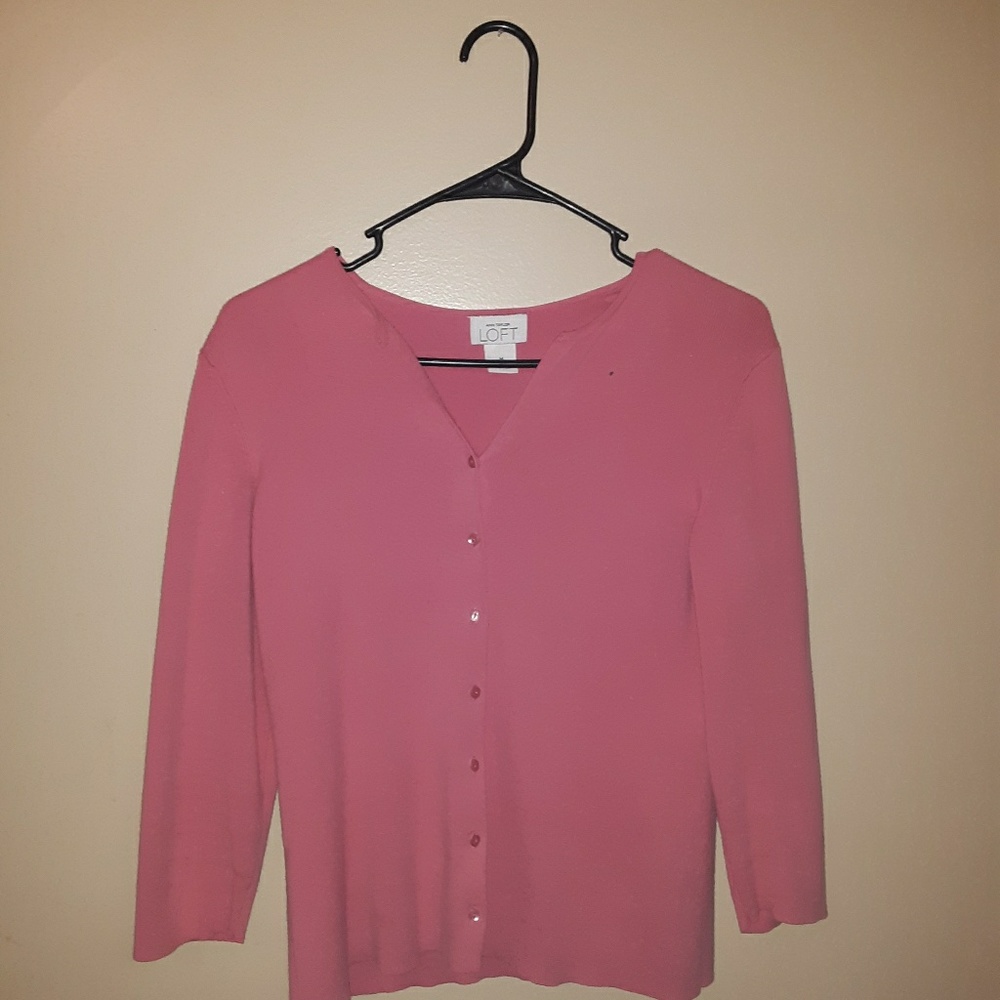 LOFT pink size M cardigan